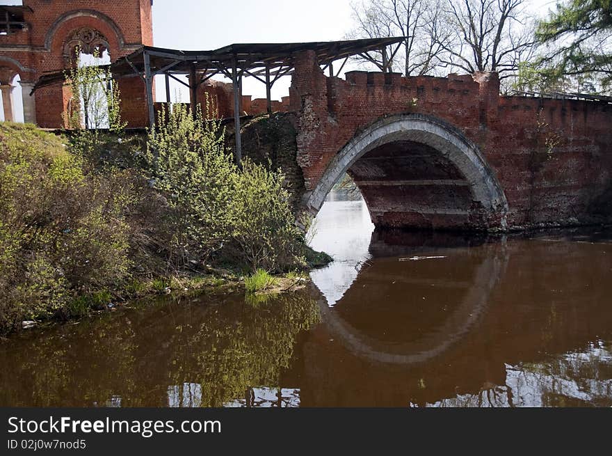 Bridge in Old Russian palace Marfino. Bridge in Old Russian palace Marfino