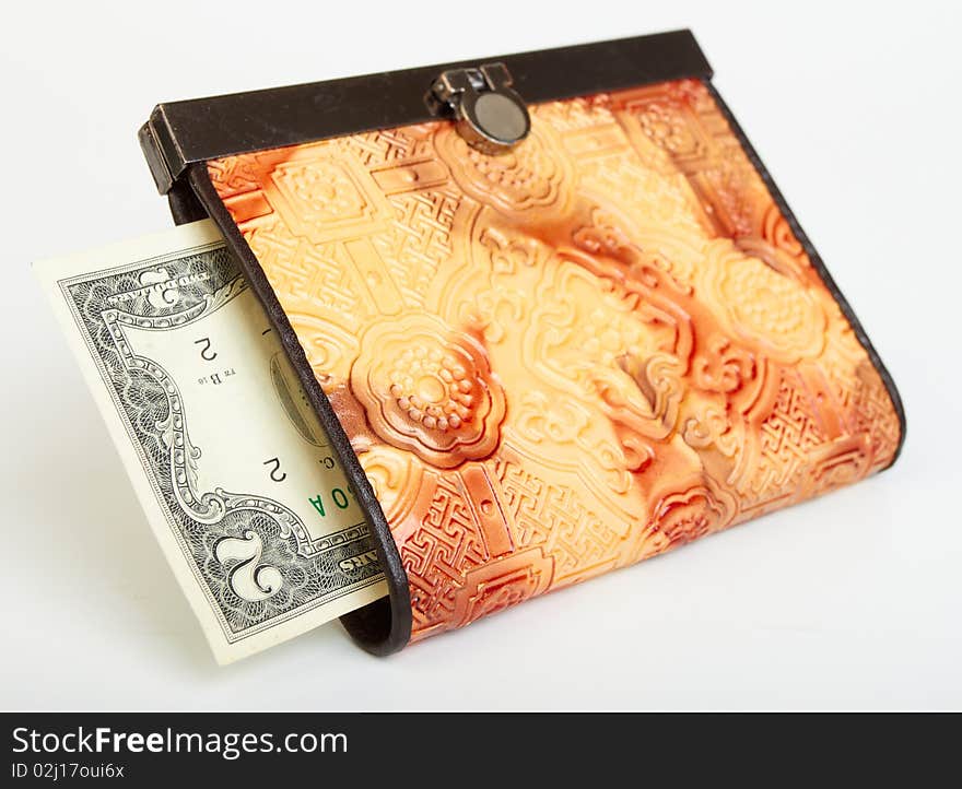 Two dollar bill in purse