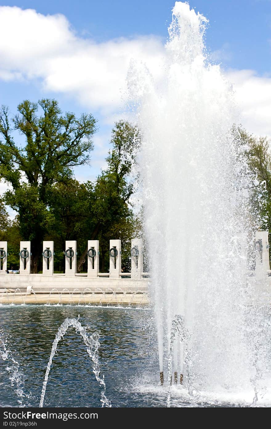 Fountains At World War II Memorial Washington DC