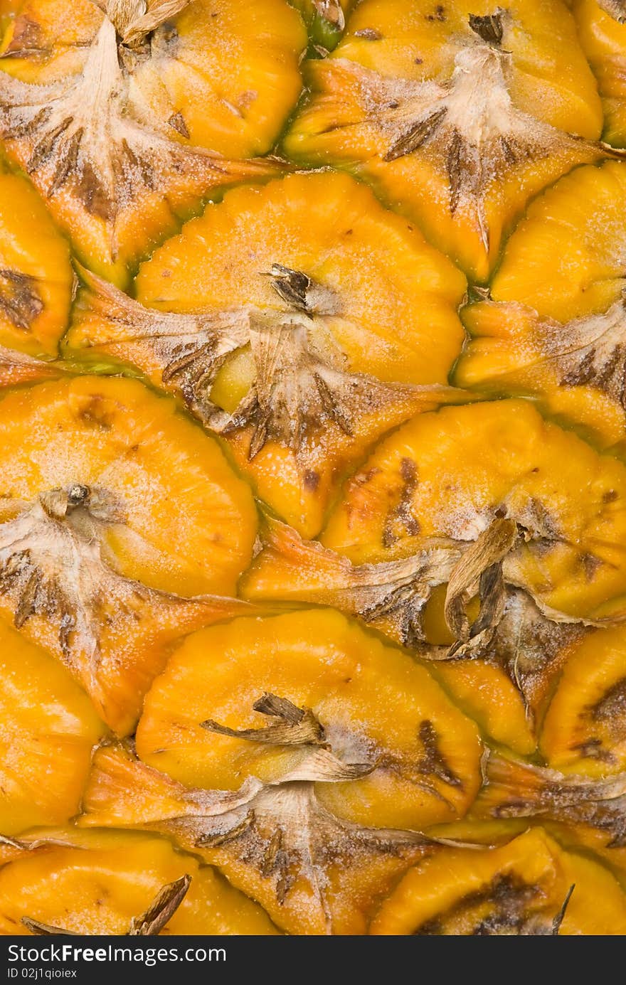 Close up of yellow pineapple. Close up of yellow pineapple