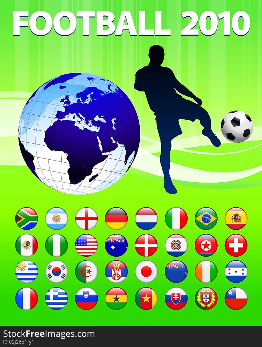 Global Soccer Football Match Original Illustration. Global Soccer Football Match Original Illustration