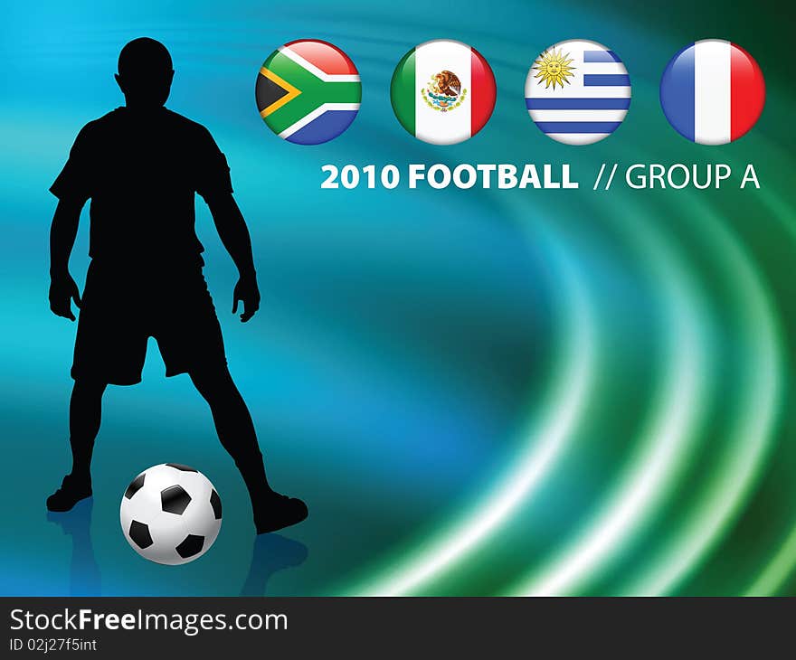 Soccer Player on Abstract Liquid Wave Background
Original Illustration