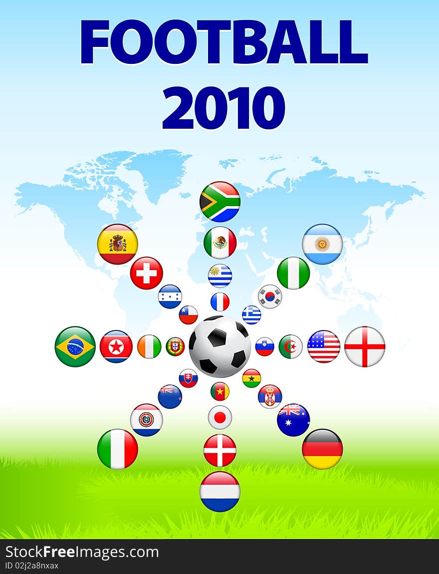 Soccer poster with Flag Buttons