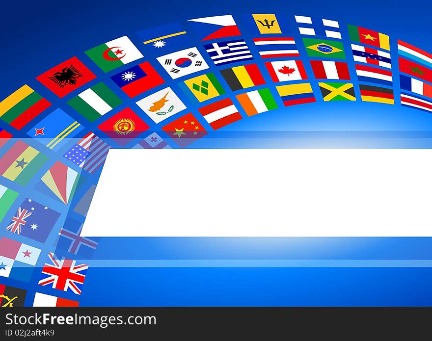 Flags Banner Background Original Illustration