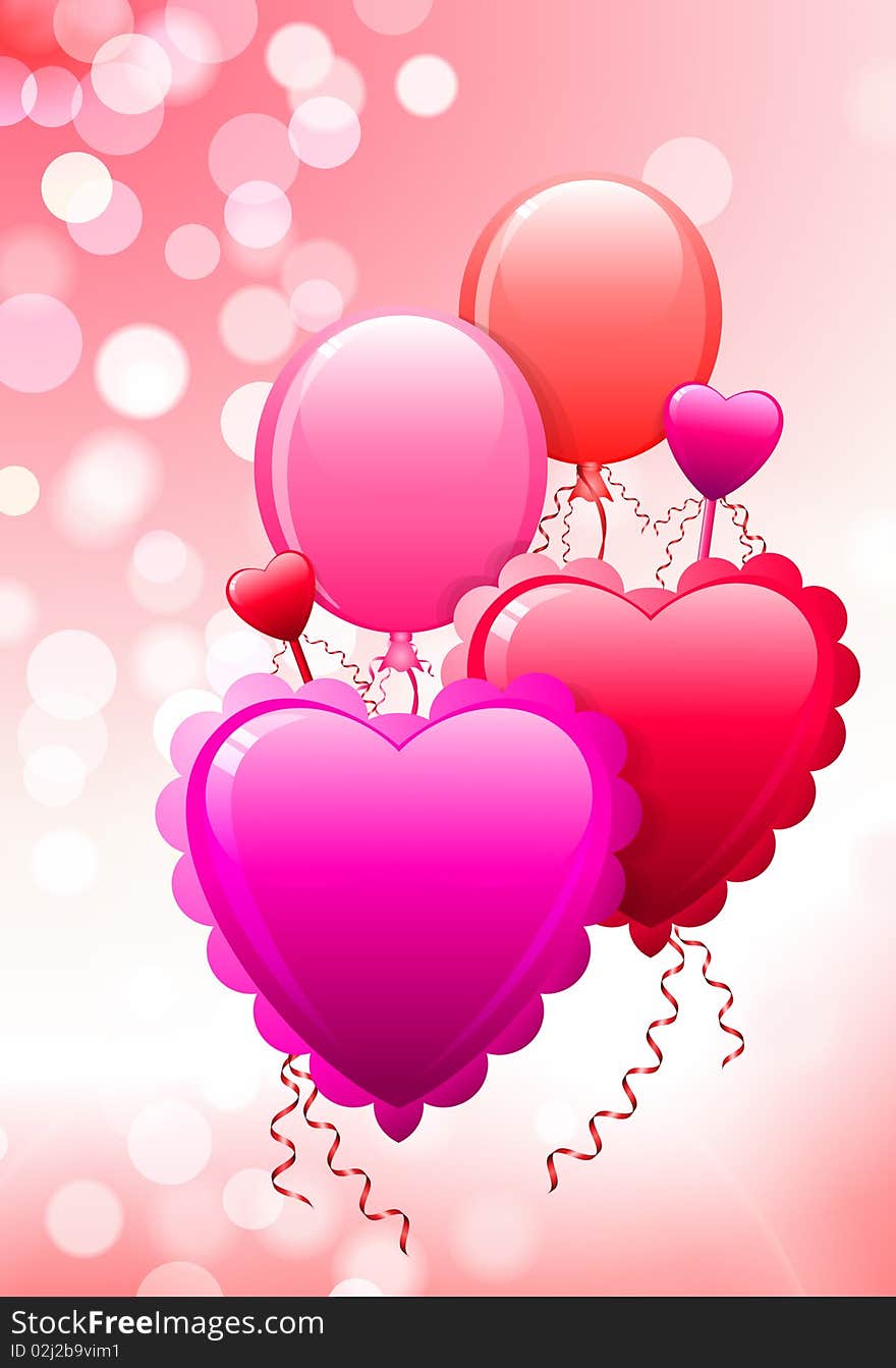 Hearts on Valentine s Day Love Background