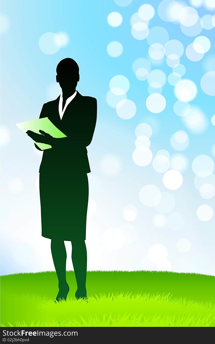 Businesswoman on Nature Background
Original Illustration