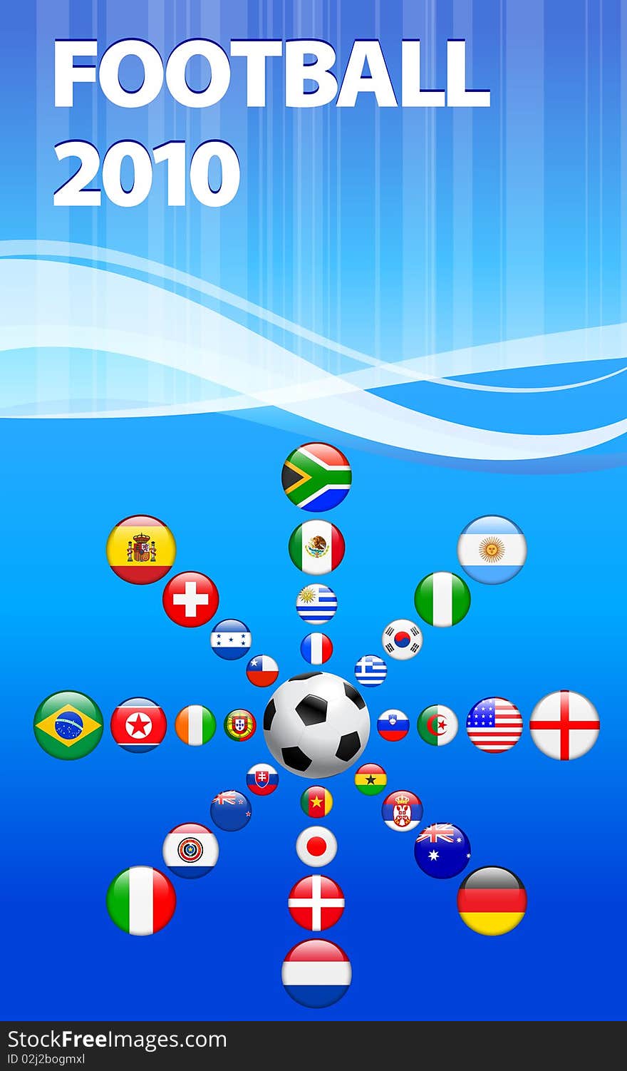 Soccer poster with Flag Buttons