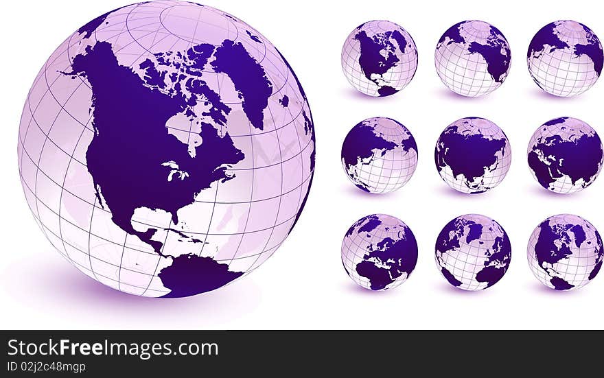 Globes Original Vector Illustration