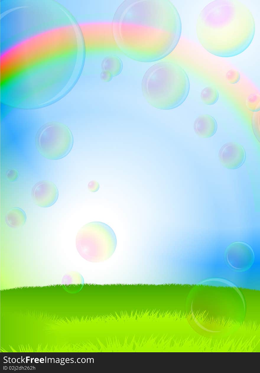 Soap Bubbles and Rainbow
Original illustration. Soap Bubbles and Rainbow
Original illustration