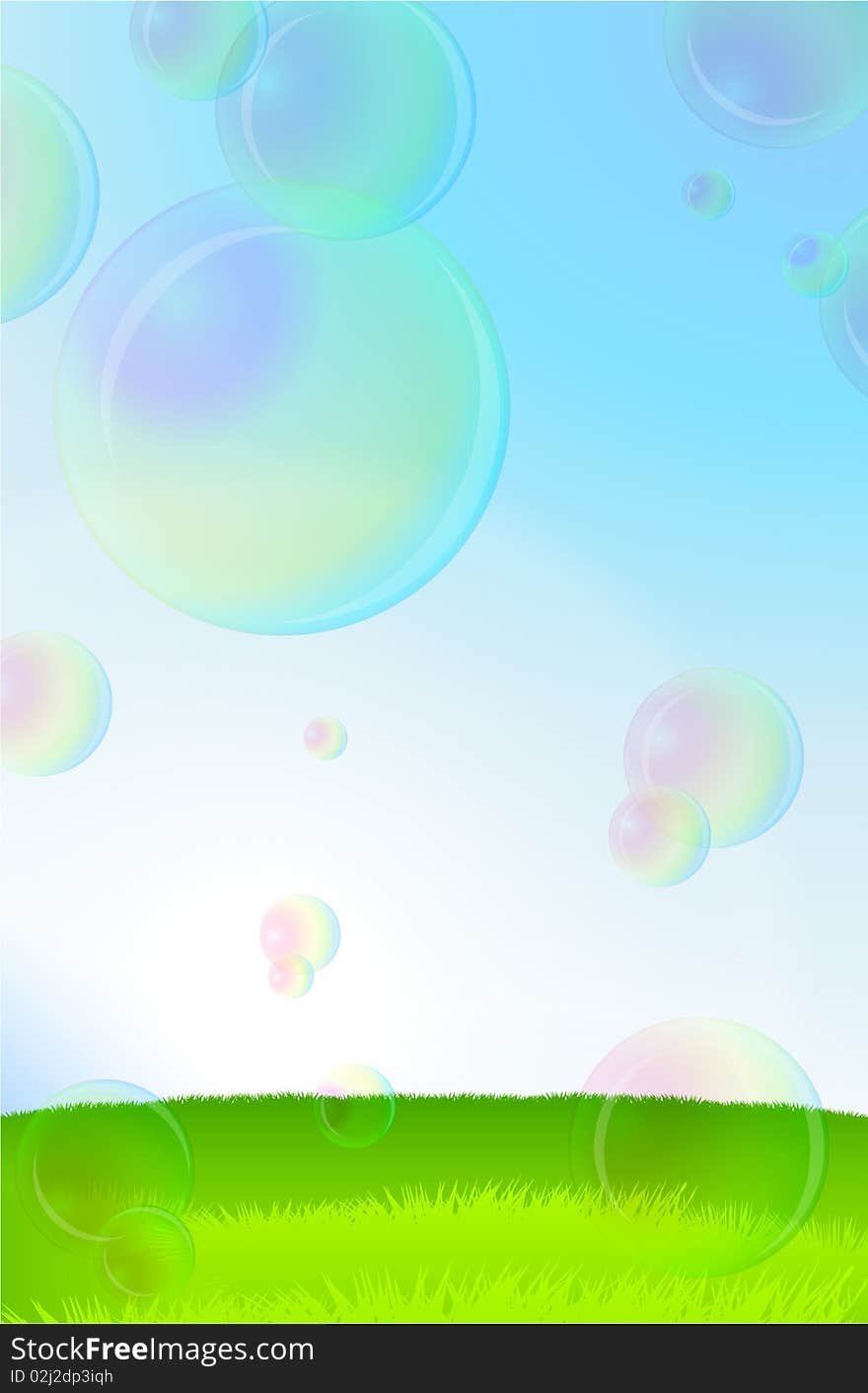 Soap Bubbles Environment Original illustration. Soap Bubbles Environment Original illustration