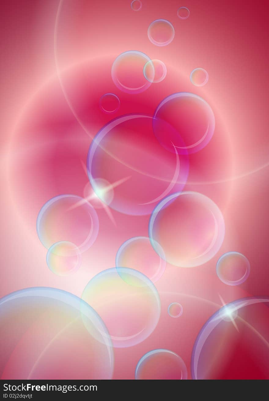 Soap Bubbles abstract vector background Original illustration