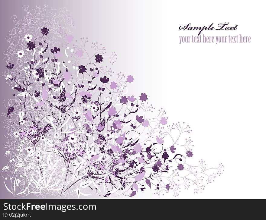 The decorative background with stylized  flowers. The decorative background with stylized  flowers.