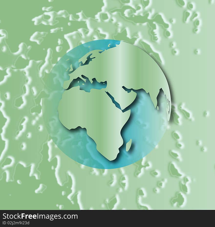 Globe in abstract background