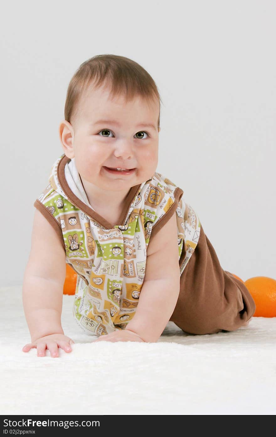 Happy boy smiling at camera