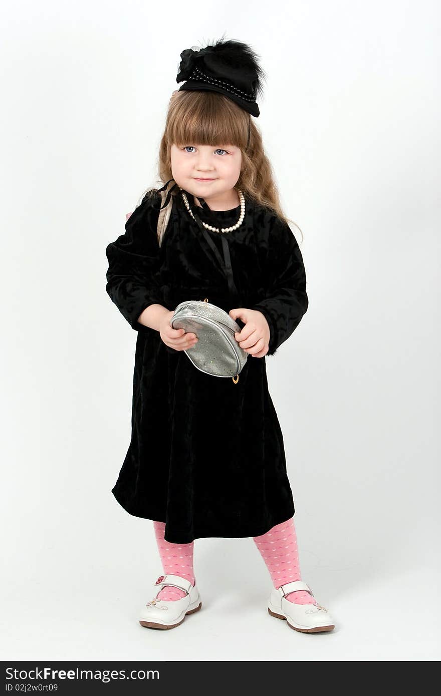 Little girl in black dress