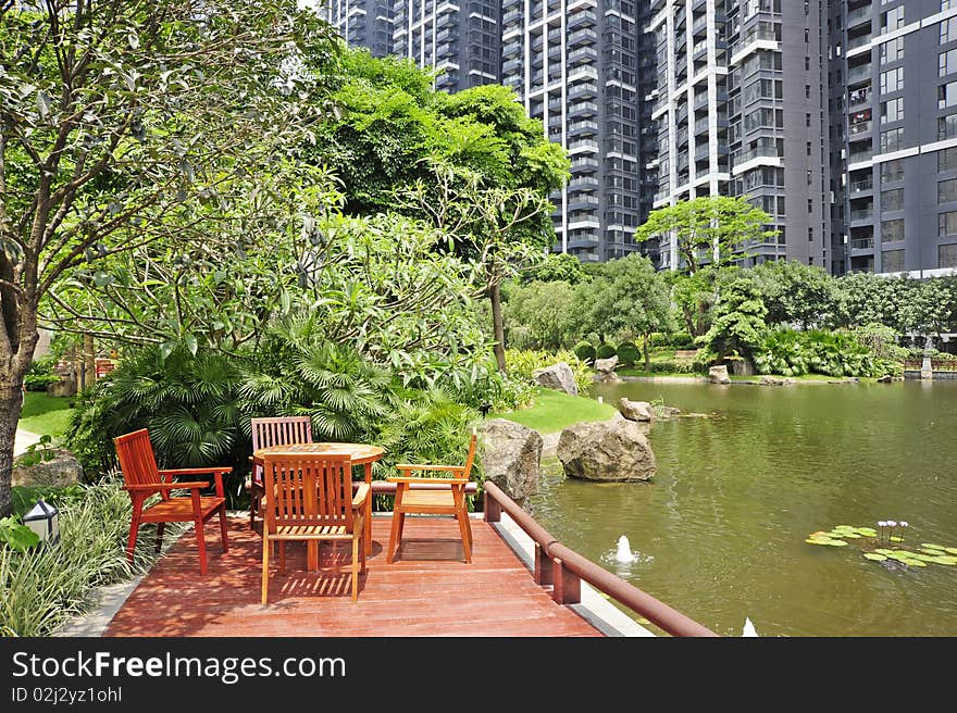 Garden in China,green plant