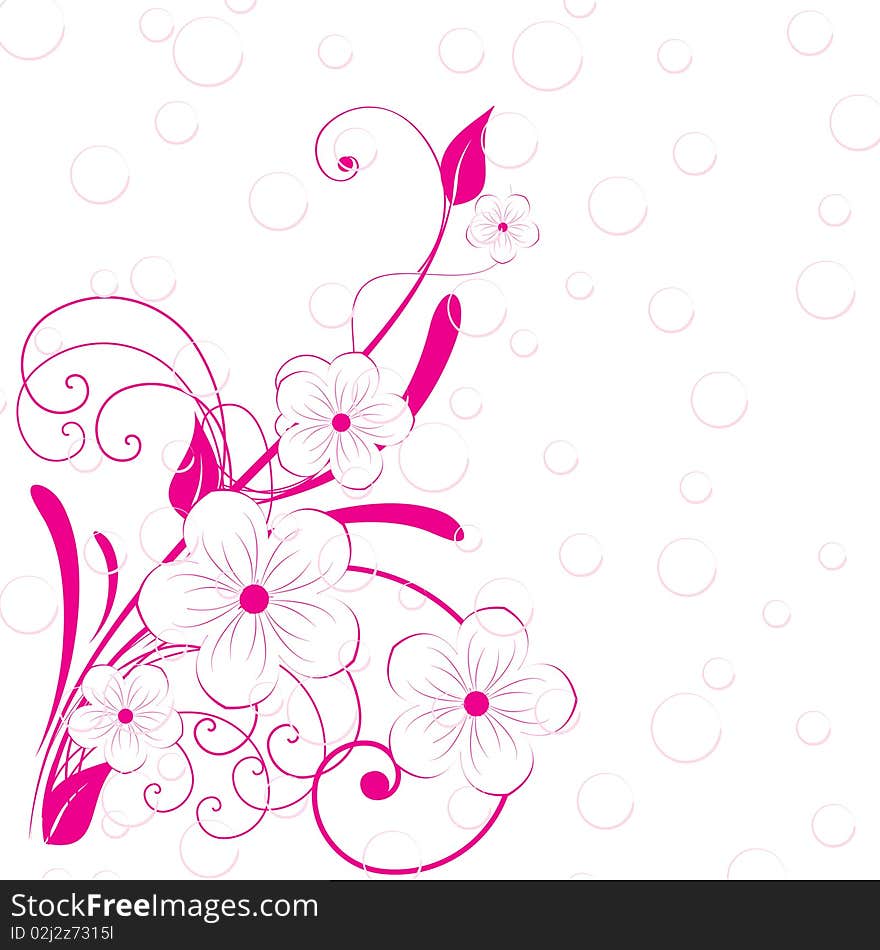 Abstract flowers background with place for your text. Abstract flowers background with place for your text