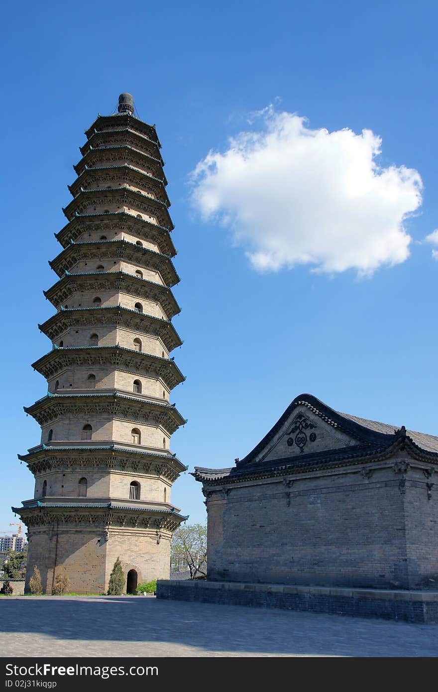 Double Pagoda Temple is located in Taiyuan City, Shanxi Province, China, also known as Yongzuo Temple. The temple built in the Ming dynasty. The two pagodas are landmark buildings in Taiyuan.