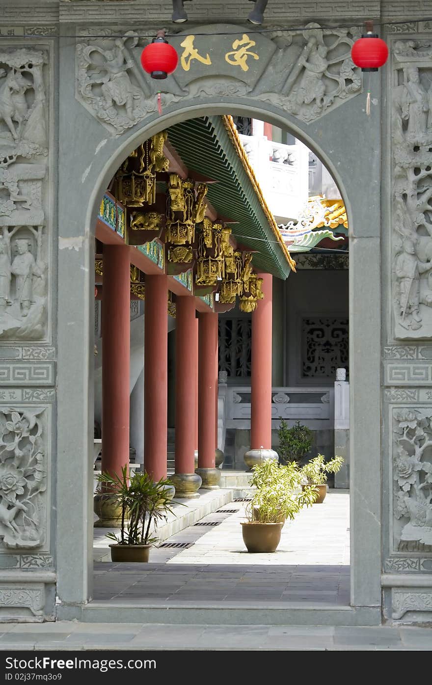 Temple entrance of a buddhist temple