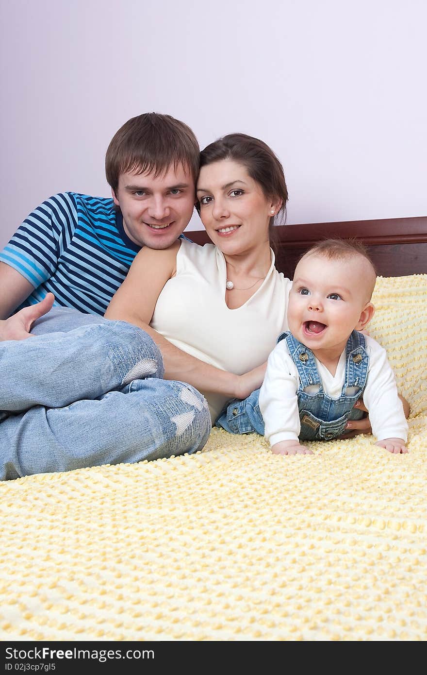 Family with infant at home