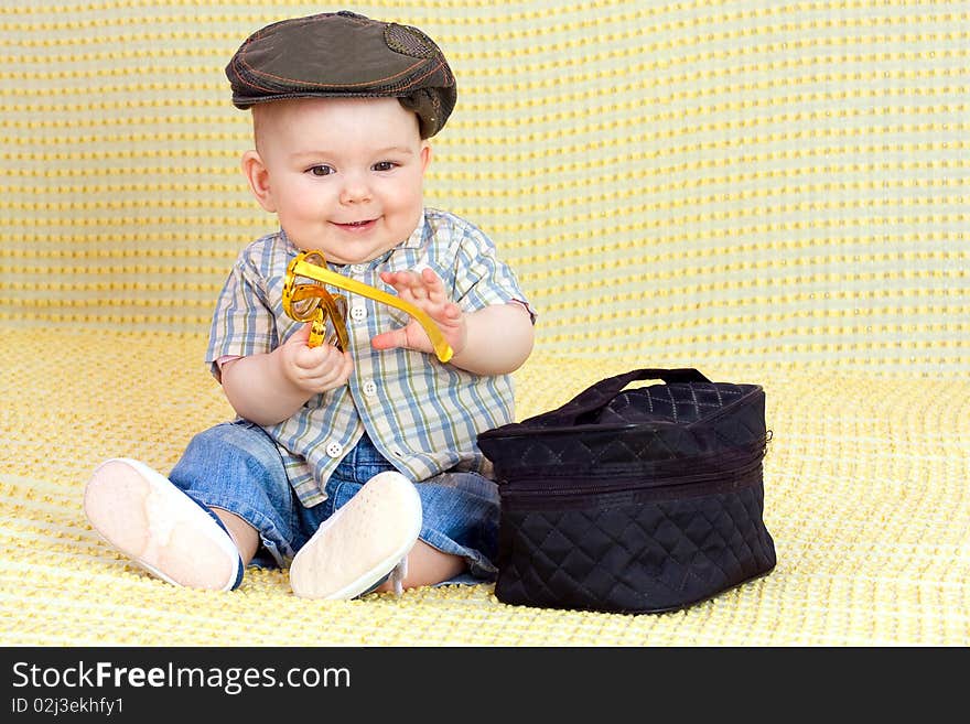 Kid in funny hat and weird glasses