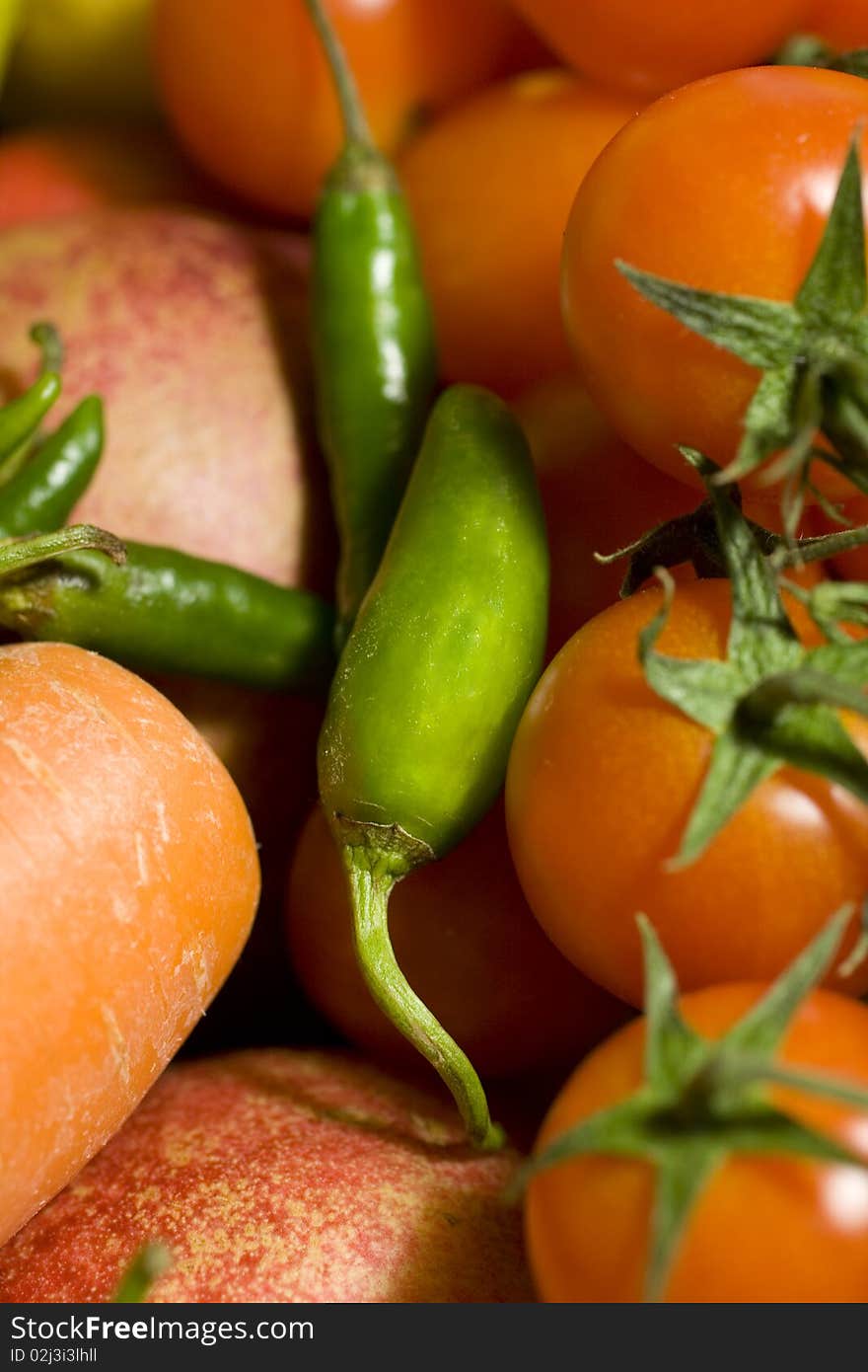 Peppers and tomatoes