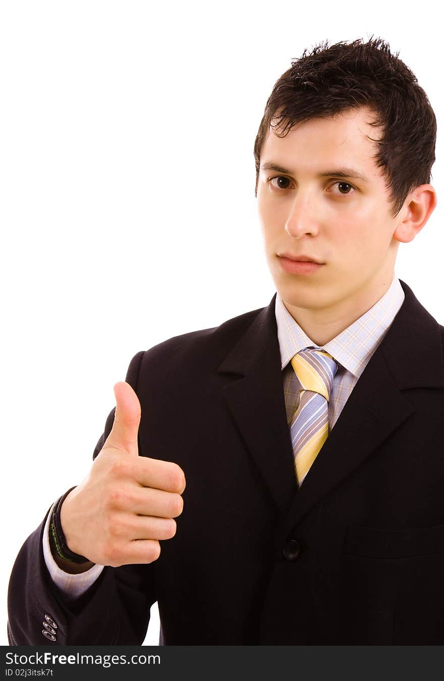 Business Man Showing Thumbs Up Sign