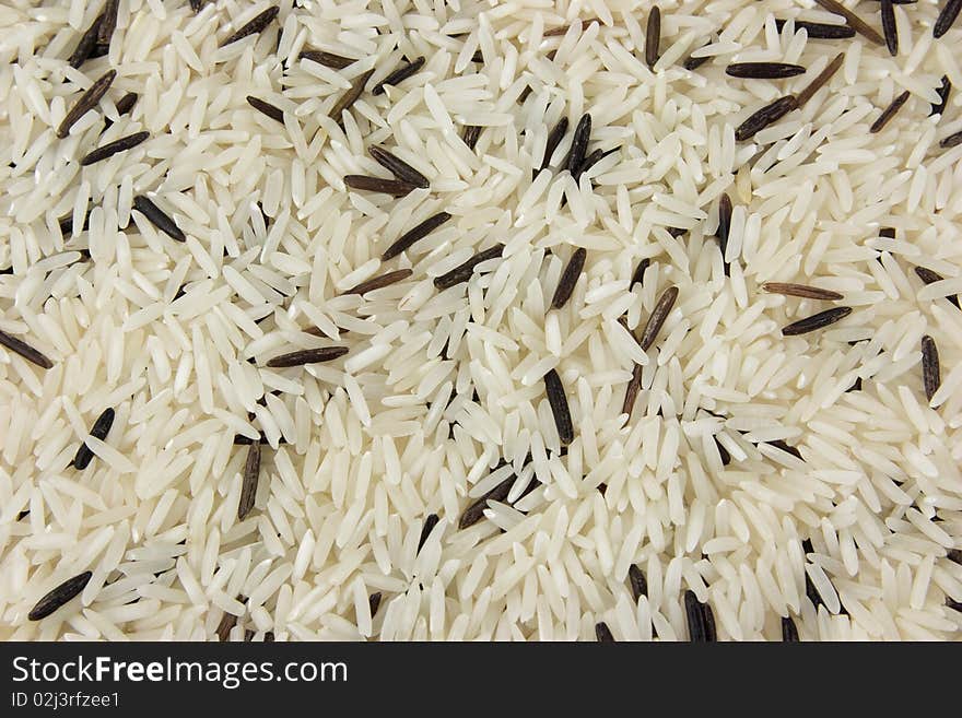 Close-up of mixed Basmati rice. Close-up of mixed Basmati rice