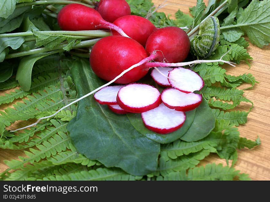 Garden radish-effective vitamin root apply in food