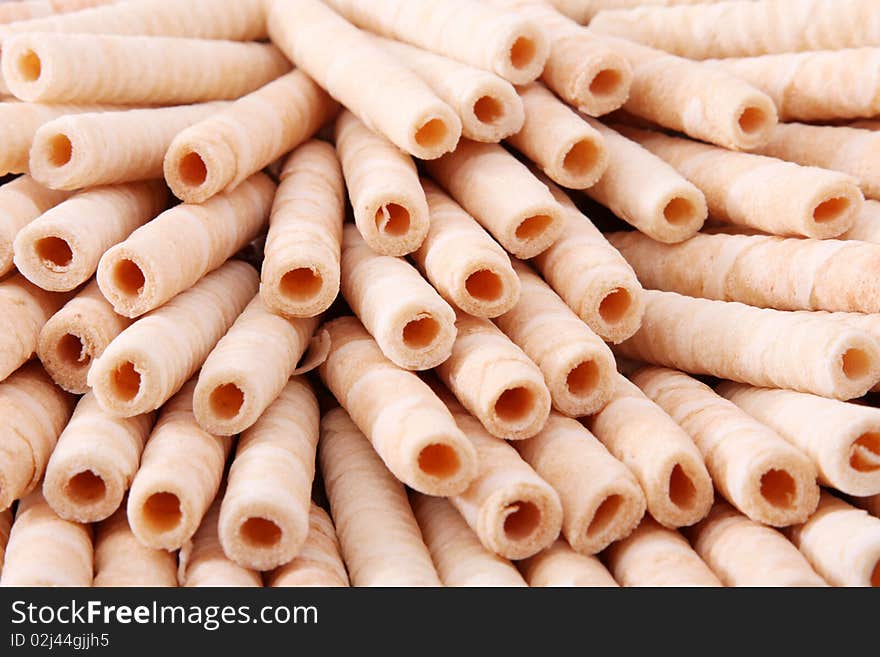 Coconut and chocolate wafers beige. Background and Textured