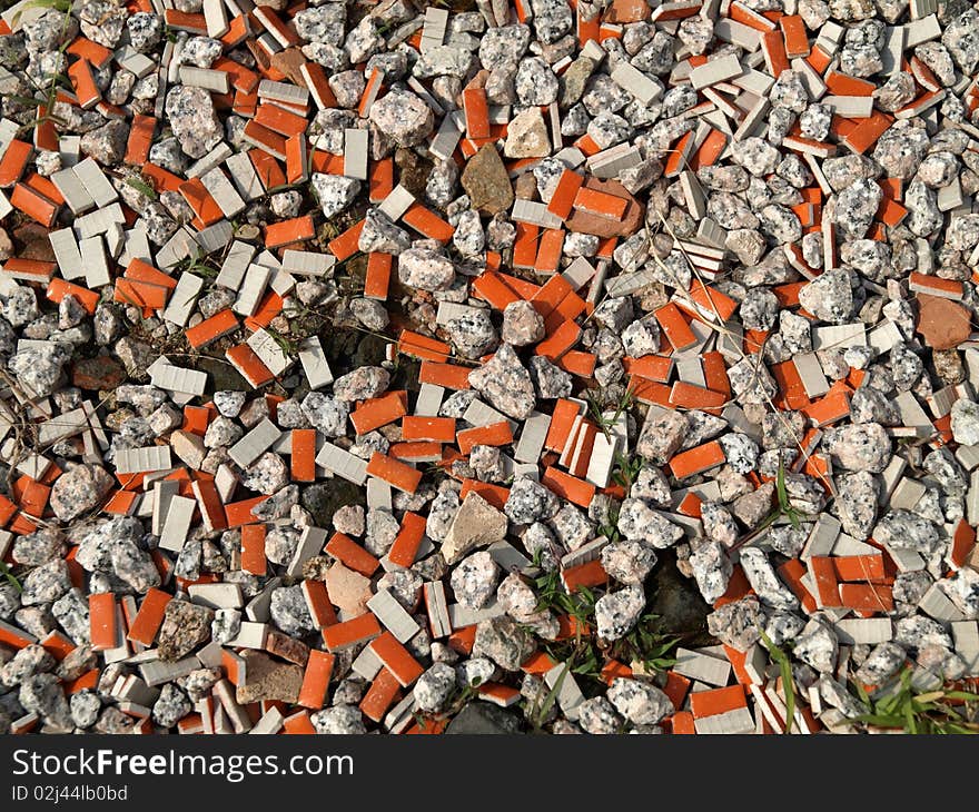 Quartz Sand With Orange Color Tiles Texture Backgr