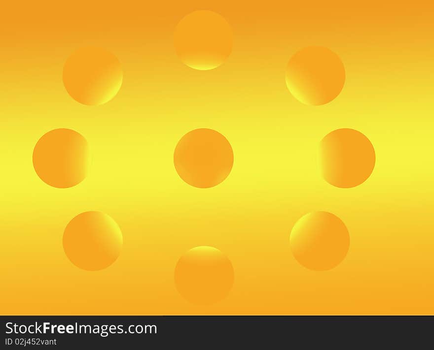 Illustration of some suns on a degraded hot orange background. Illustration of some suns on a degraded hot orange background