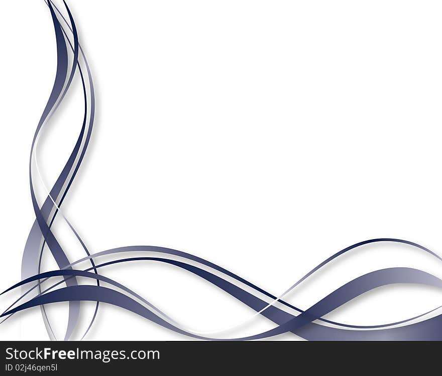 Blue wavy lines against white background. Blue wavy lines against white background