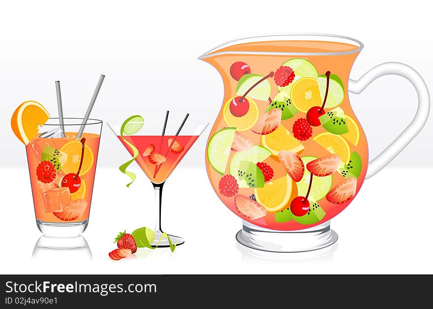 Fruit juice,  illustration, AI file included