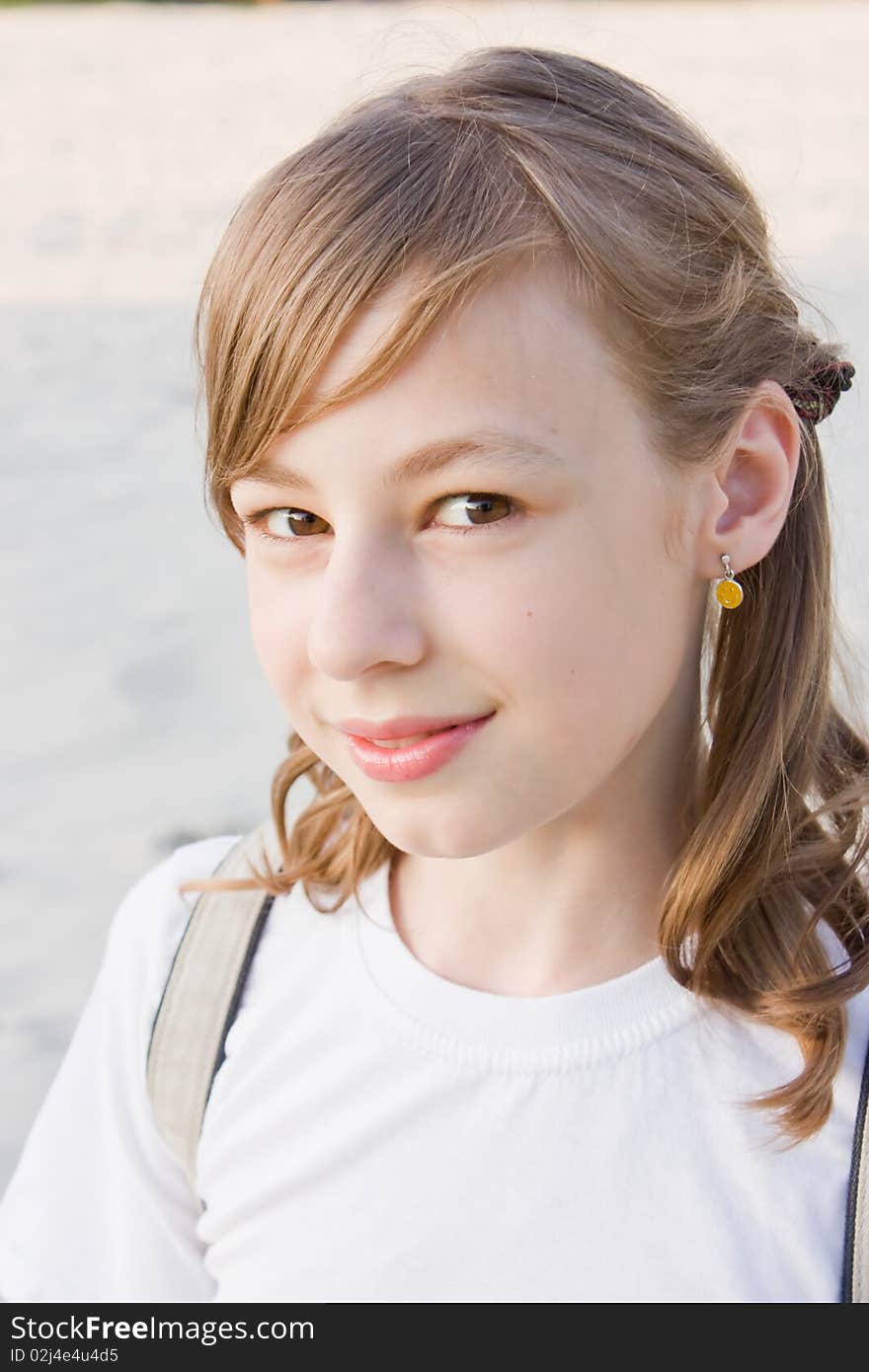 Young smiling girl portrait