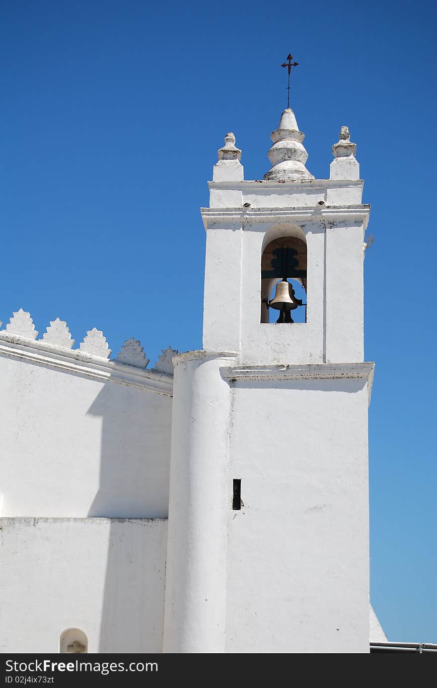 Bell tower of an old christian church. Bell tower of an old christian church