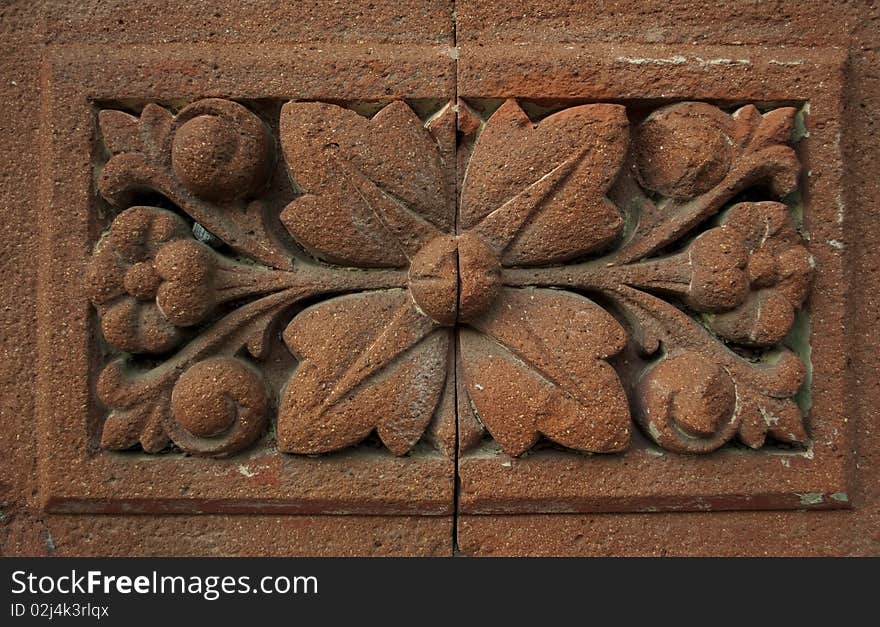 Ornate Brick Wall Detail