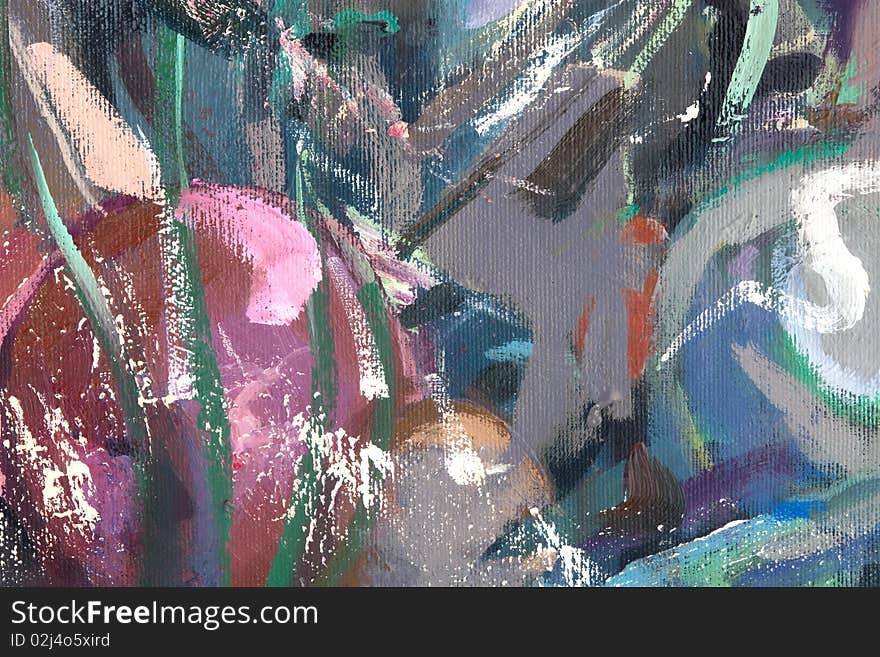Abstract fragment of painting, can be used as background