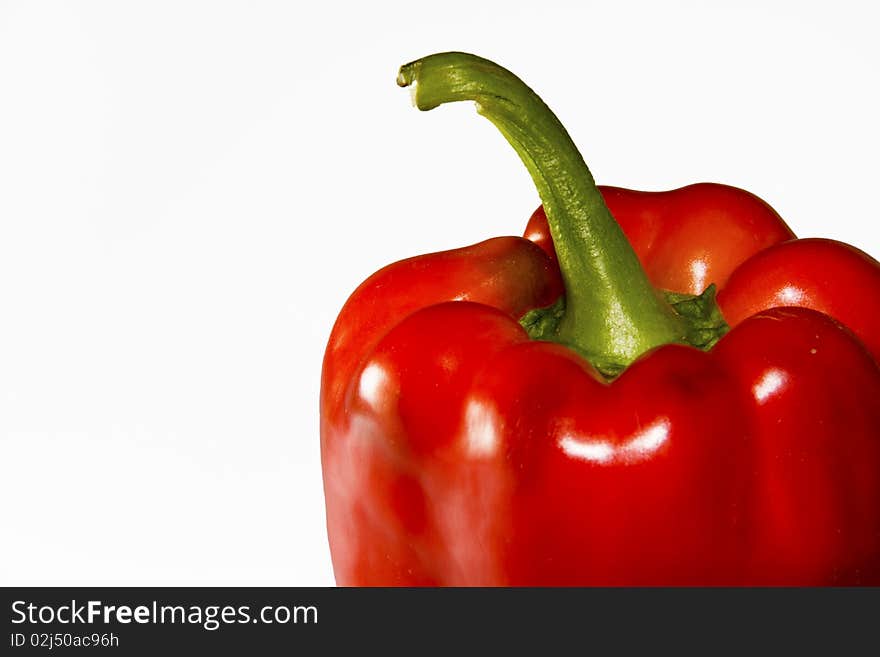 Red pepper isolated on white background