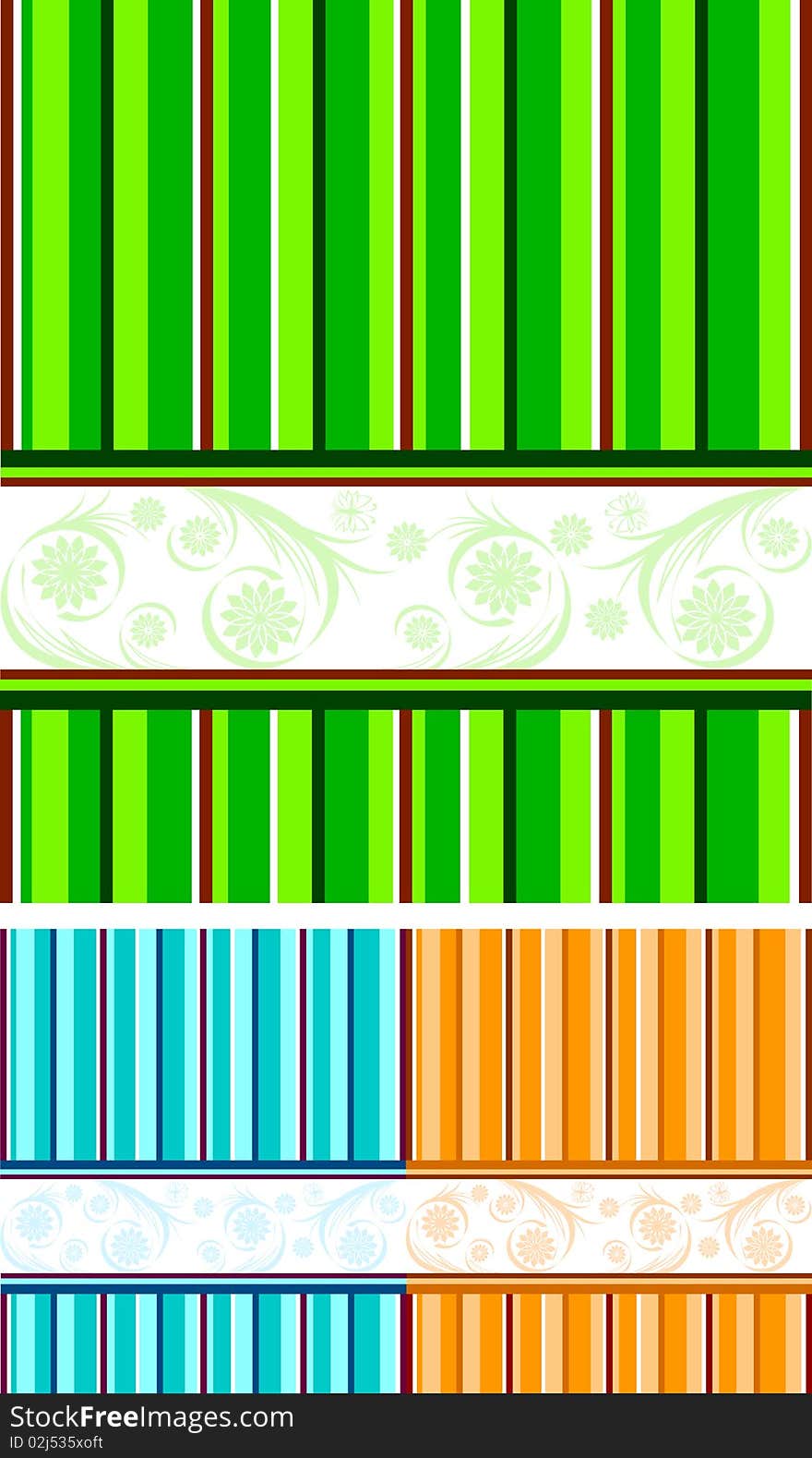 Striped backgrounds.