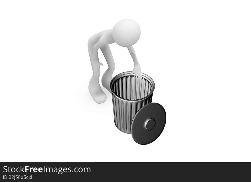 Rummaging in the garbage can to bend over or bend down to what garbage garbage. Rummaging in the garbage can to bend over or bend down to what garbage garbage