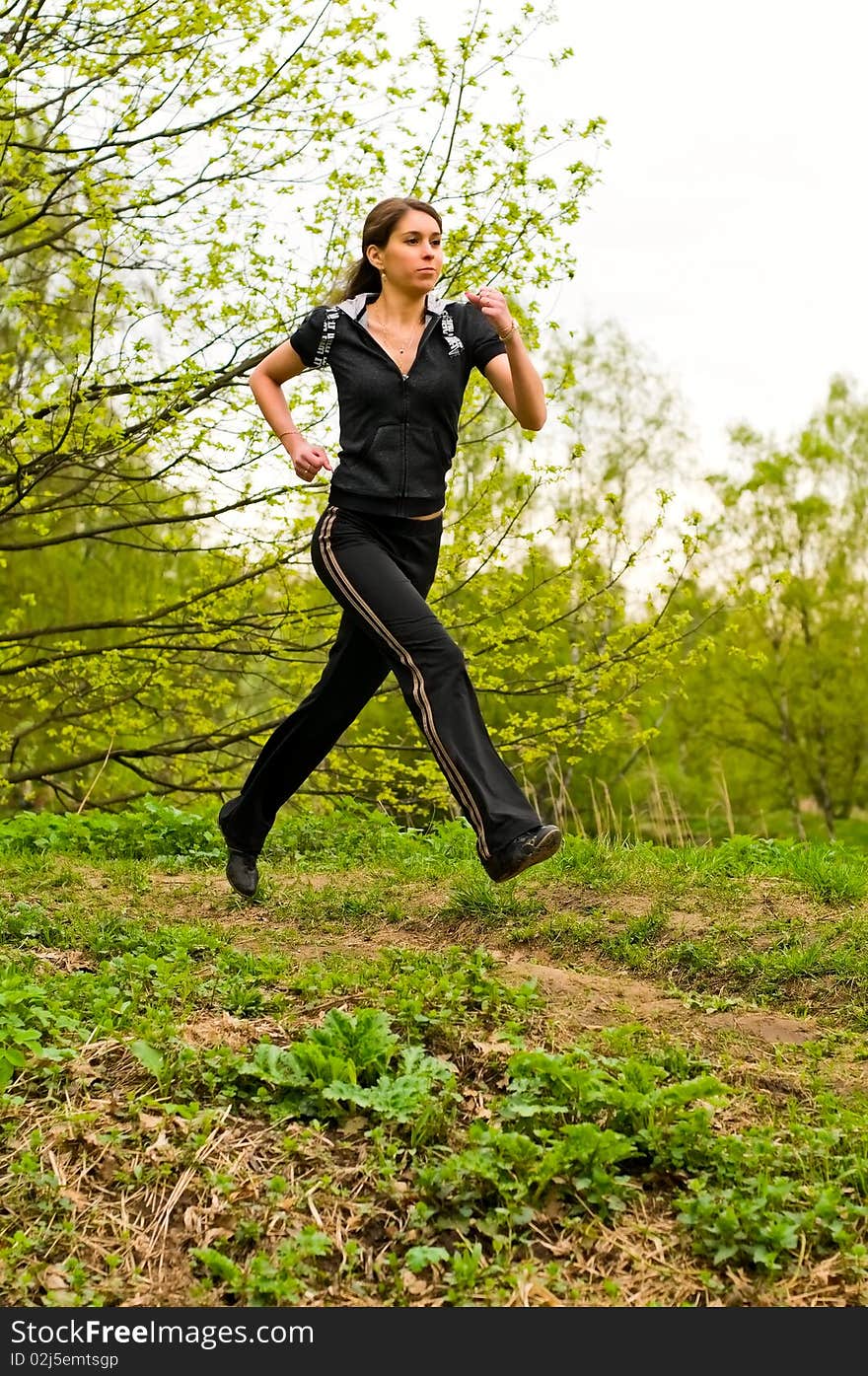 Girl jogging