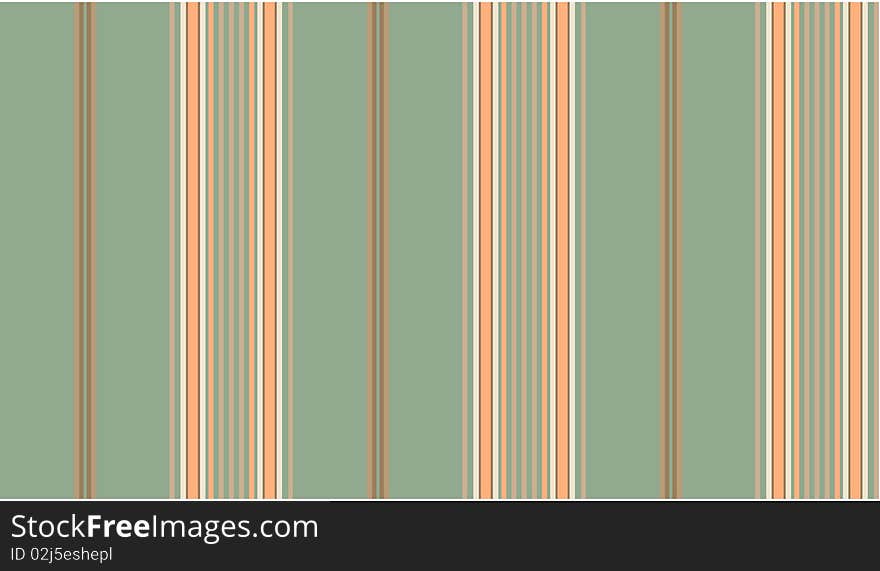 Vector eps8. Green and tan striped continuous seamless fabric or wallpaper background. Vector eps8. Green and tan striped continuous seamless fabric or wallpaper background.