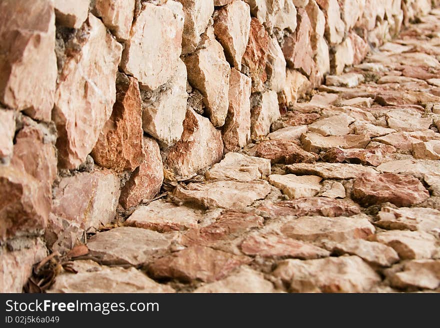 Series. Red brick wall: can be used as background