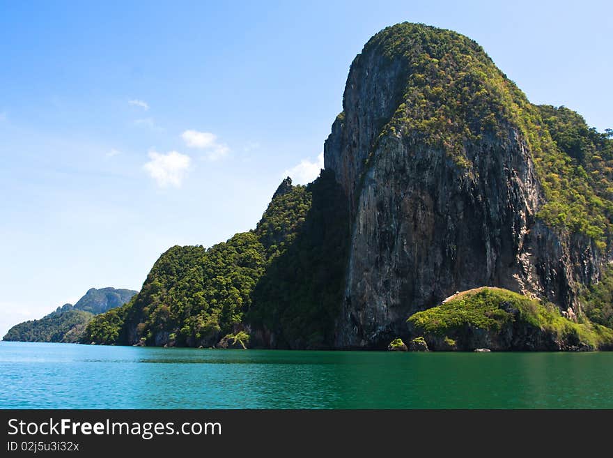 Beautiful view from a boat in thailand. Beautiful view from a boat in thailand.