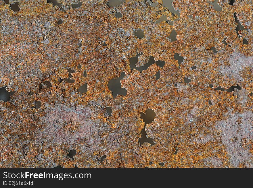 Rusty texture with holes