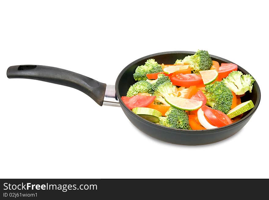 Vegetables in a frying pan