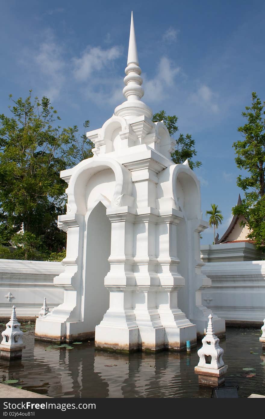 Wall of a resort east part of Thailand build in very old style. Wall of a resort east part of Thailand build in very old style