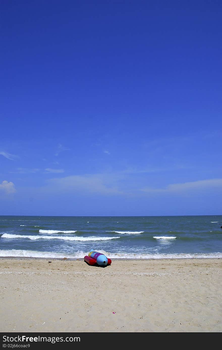 Banana boat on the Cha Am beach