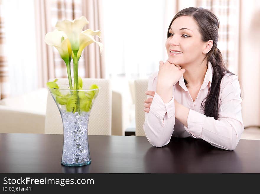 Woman With Flower